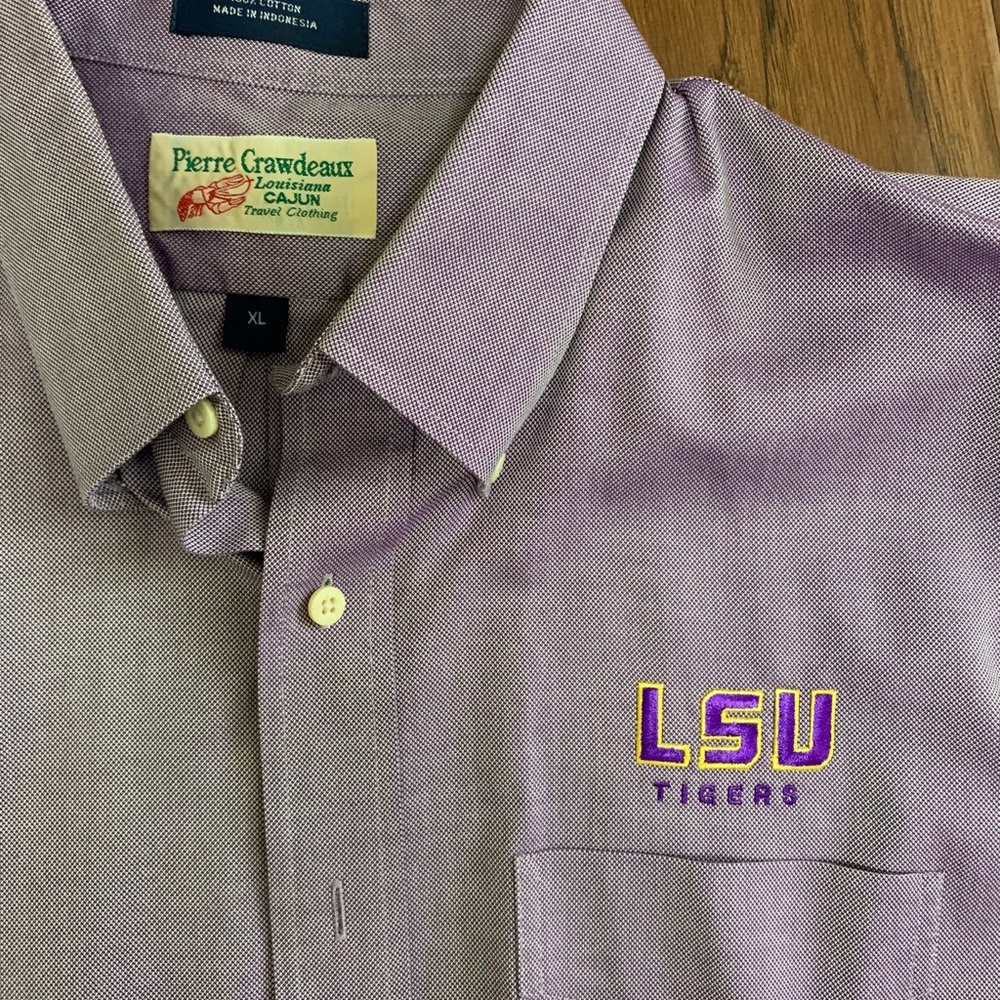 LSU Men’s Pierre Crawdeaux LSU dress shirt SZ XL
